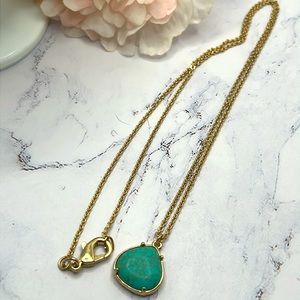 Faux Turquoise 22” Necklace.
